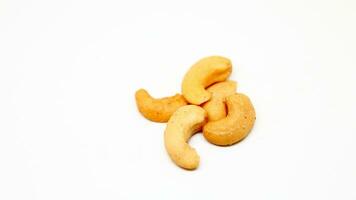 Delicious Cashew Nuts Isolated. Healthy, Organic Snack with Nutty, Concept for Design photo