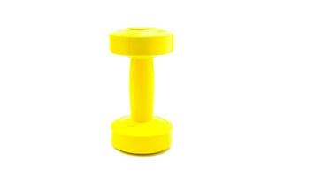 Isolated Dumbbell Concept. Fitness Equipment for Gym Workout, Strength Training, Bodybuilding, and Powerlifting photo