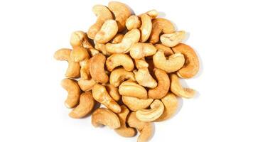 Delicious Cashew Nuts Isolated. Healthy, Organic Snack with Nutty, Concept for Design photo