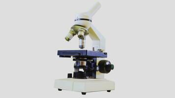 Isolated Microscope on White Background photo