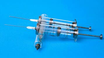 Vintage Glass Syringe, Nostalgic Medical Relic isolated photo