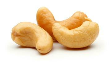 Delicious Cashew Nuts Isolated. Healthy, Organic Snack with Nutty, Concept for Design photo