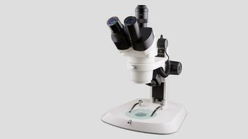 Isolated Microscope on White Background photo