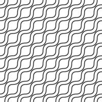 Abstract seamless monochrome angular wave line pattern vector