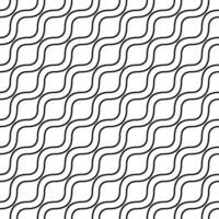 Abstract seamless monochrome angular wave line pattern vector