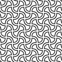 Seamless monochrome curved shape pattern design vector background