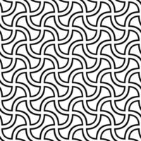 Seamless monochrome curved shape pattern design vector background