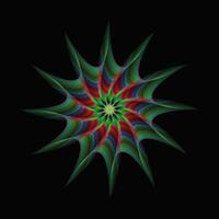 Star burst abstract fractal design vector