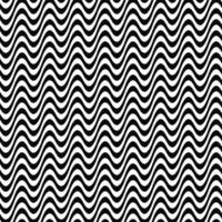 Black and white wave line pattern vector
