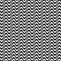 Black and white wave line pattern vector