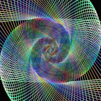 Colorful computer generated abstract string spiral design vector