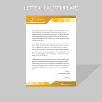 letterhead design template diagonal style in orange color scheme vector