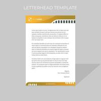 letterhead design template minimal style in orange color scheme vector