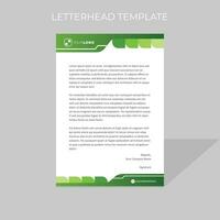 letterhead design template diagonal style in green color scheme vector