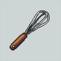 Pixel art illustration Whisk. Pixelated Whisk. Kitchen Bakery Whisk pixelated for the pixel art game and icon for website and video game. old school retro. vector