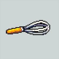 Pixel art illustration Whisk. Pixelated Whisk. Kitchen Bakery Whisk pixelated for the pixel art game and icon for website and video game. old school retro. vector