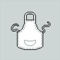 Pixel art illustration Apron. Pixelated APron. Kitchen Apron pixelated for the pixel art game and icon for website and video game. old school retro. vector