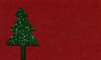 christmas tree over red background photo