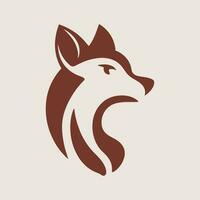 Modern Minimalist Wolf Logo Design vector