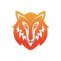 Modern Minimalist Wolf Logo Design vector