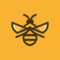 moderno minimalista abeja logo vector