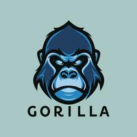 Modern Minimalist Gorilla Logo Design vector