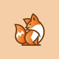 moderno minimalista kitsune logo vector