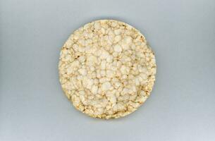 puffed rice cake with copy space photo