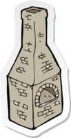 sticker of a cartoon old stove chimney png