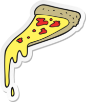 adesivo di una fetta di pizza cartone animato png