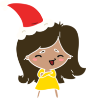 christmas cartoon of kawaii girl png