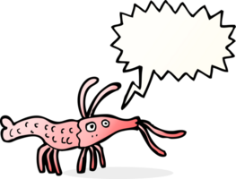 cartoon shrimp with speech bubble png