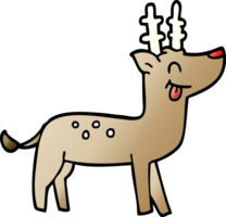 cartoon doodle happy reindeer png