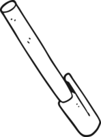 noir et blanc dessin animé stylo png