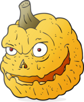 citrouille effrayante de dessin animé png