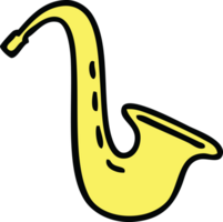 saxofone musical bonito dos desenhos animados png