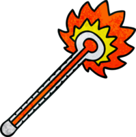 quirky hand drawn cartoon hot thermometer png