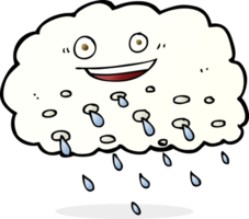 tekenfilm gelukkig regenwolk png