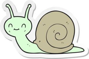 pegatina de un caracol lindo de dibujos animados png