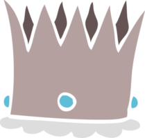 dessin animé doodle couronne d'argent png