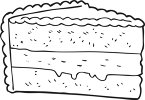 noir et blanc dessin animé gâteau png