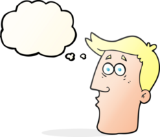 thought bubble cartoon male face png