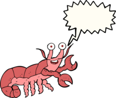 discours bulle dessin animé Homard png