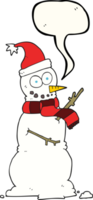 speech bubble cartoon snowman png