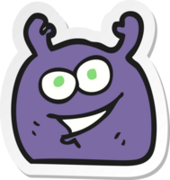 Aufkleber eines kleinen Cartoon-Aliens png