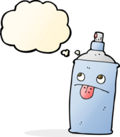 cartoon spray can with thought bubble png