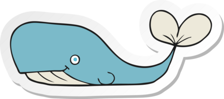 pegatina de una ballena de dibujos animados png