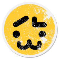 pet face with raised eyebrow circular sticker png