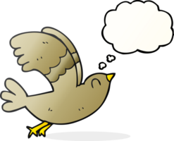 thought bubble cartoon bird png