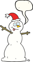 discurso bolha desenho animado boneco de neve png